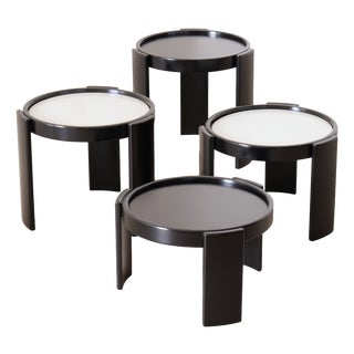 Vintage 780 Nesting Tables by Gianfranco Fratti for Cassina, 1980s, Set of 4 For Sale