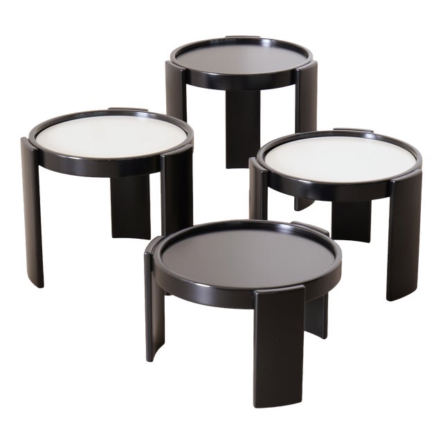 Vintage 780 Nesting Tables by Gianfranco Fratti for Cassina, 1980s, Set of 4 For Sale