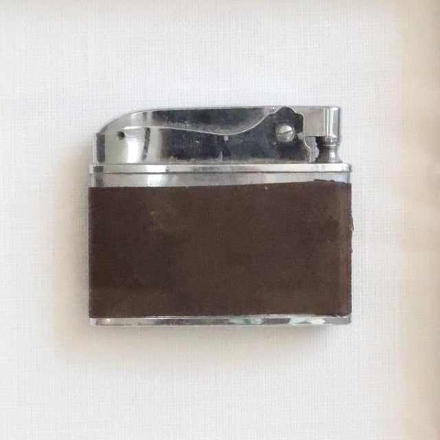 French Vintage Lighter Shadowbox (I) For Sale - Image 3 of 3