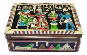 Pearl Inlaid Box W/ Hieroglyphs