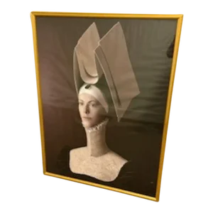 Photograph of a Flemish Woman in Period Costume, Entitled: "Starched"