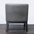 2010s West Elm Modern Gray Leather Slipper Chair With Dark Wood Legs For Sale - Image 5 of 6