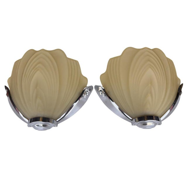 1930s Vintage Art Deco Wall Lights, 1930s, Set of 3 For Sale - Image 5 of 14