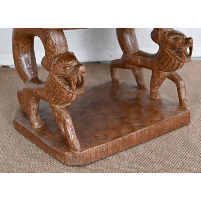 Carved Mahogany Chair, 1950s For Sale - Image 15 of 18