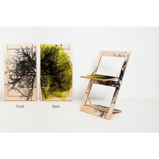 Fläpps Folding Chair – Tree/Tree Yellow from Ambivalenz For Sale - Image 4 of 4