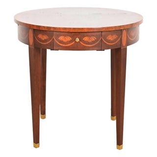 Baker Furniture Federal Inlaid Mahogany Tea Table or Occasional Side Table For Sale