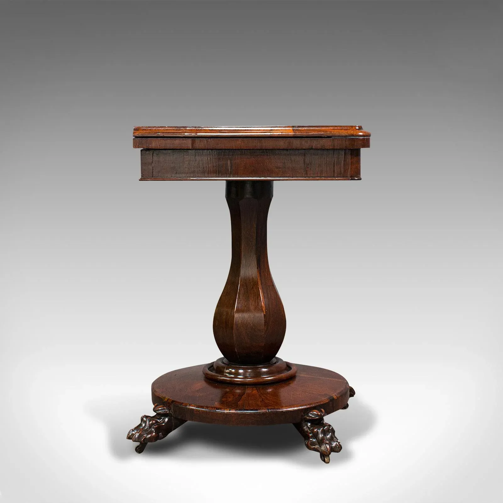 Antique Folding Card Table, Rosewood, Games, Bridge, Newly