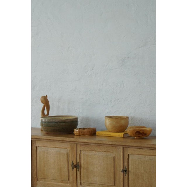 Low Brutalist Sideboard in Oak by Henning Kjærnulf, 1960s For Sale - Image 10 of 18