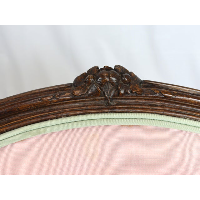 Antique French Provincial Open Arm Bergere For Sale In Chicago - Image 6 of 12