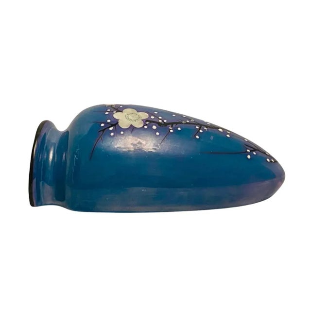 Vintage Blue Lusterware Wall Pocket Vase Made in Japan For Sale In Atlanta - Image 6 of 9