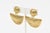 Mid-Century Modern Vintage 1960's Gold Plated Pagoda Form Dangle Clip on Earrings, Pair Of For Sale - Image 3 of 9