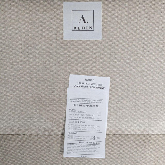 Textile A. Rudin No. 688 Modern Lounge Chair in Cream Fabric For Sale - Image 7 of 8