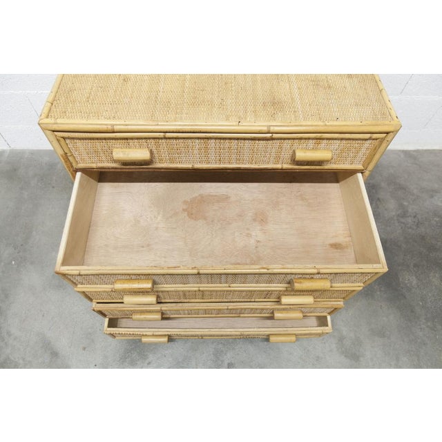 Rattan Chest of 5 Drawers, 1970 For Sale - Image 8 of 16
