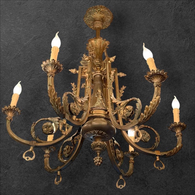 Late 19th Century Antique French Chandelier, 1870 For Sale - Image 5 of 8