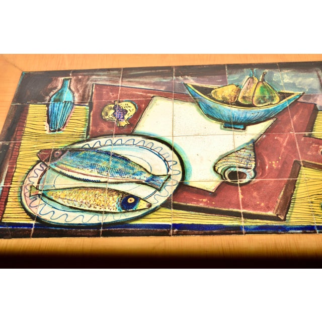 1950s Tile Top Maple Dining Table, France, Circa 1950s For Sale - Image 5 of 13