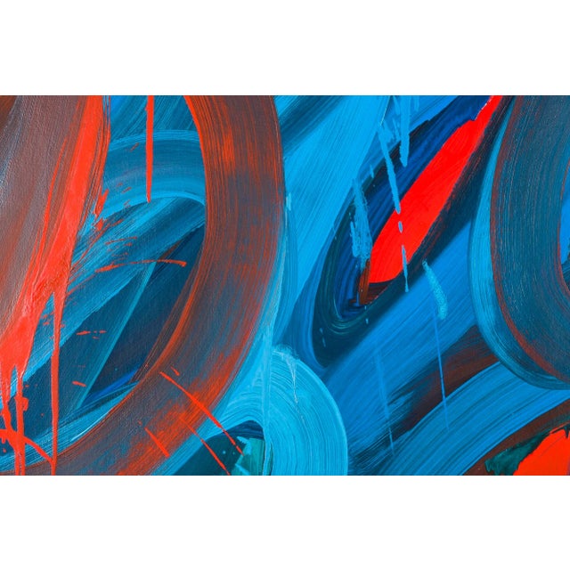 Contemporary Abstract Oil on Canvas Painting "Swirl 3" by Leon Phillips For Sale - Image 6 of 9