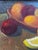1960s Vintage 1965 Impressionist Still Life Oil Painting of Fruit For Sale - Image 5 of 7