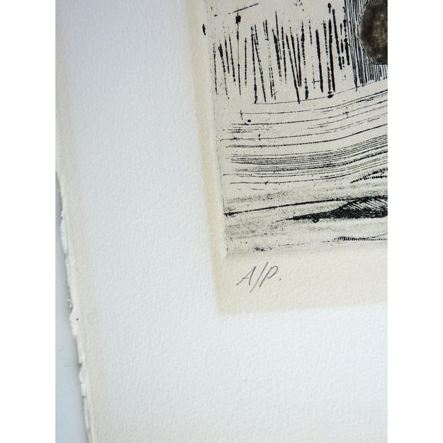 Abstract Orange Sun Embossed Etching by John Chious Chairish