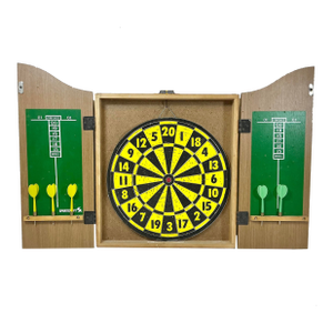 1980s Vintage English Style Cupboard Dart Board and Cabinet.