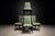 1950s Cimo, Brazil, 1950s — Set of 8 Dining Chairs in Hardwood With Dusty Olive Mohair & Jacarandá Backs (2 Armchairs + 6 Side Chairs) For Sale - Image 5 of 16