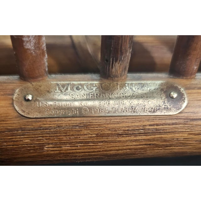 1970s McGuire Cathedral Style Dining Set of 8 For Sale - Image 10 of 10