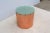 Copper Mid-Century Modern Paul Mayen Style Frosted Glass Top and Copper Drum Side Table For Sale - Image 8 of 13