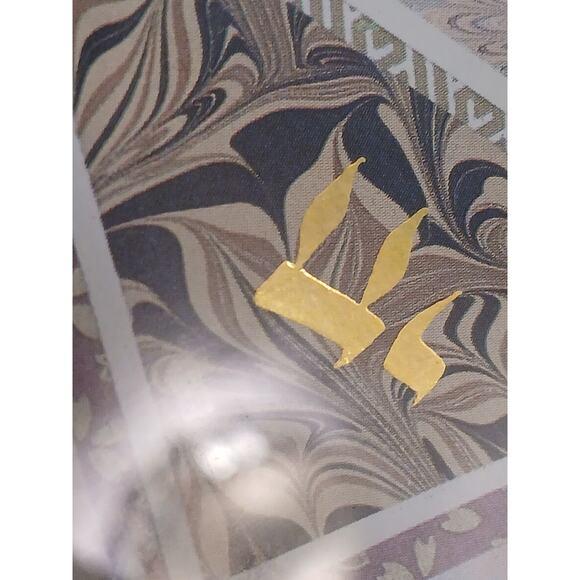 Gold 1960s Exotic 3d Foil Watercolor Art Star of David Artist Signed Framed Gold Handpainted For Sale - Image 8 of 16