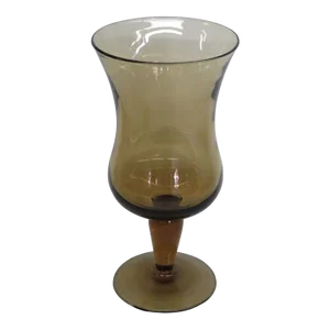 Mid Century Glass Pedestal Vase/ Candle Holder