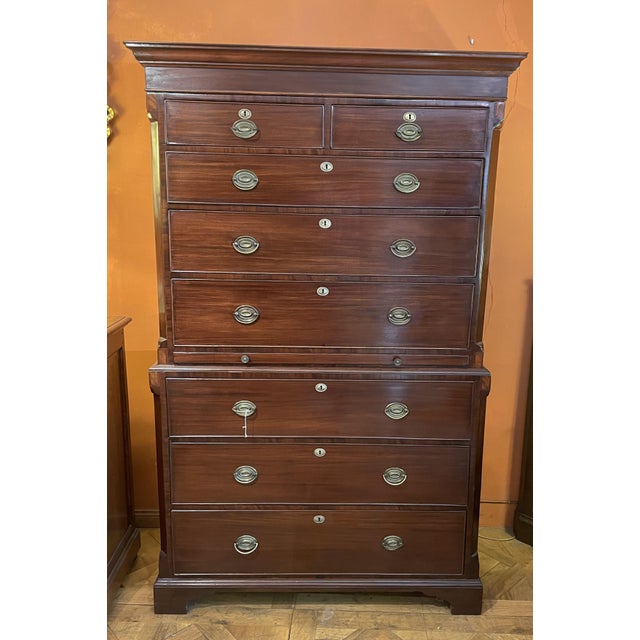 Tallboy Chest-on-Chest in Mahogany, 18th Century For Sale - Image 13 of 13
