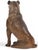 Large Antique Austrian Terracotta Pug Dog Sculpture W Glass Eyes.