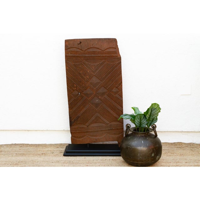 Brown Authentic Diamond Star African Dogon Door For Sale - Image 8 of 8