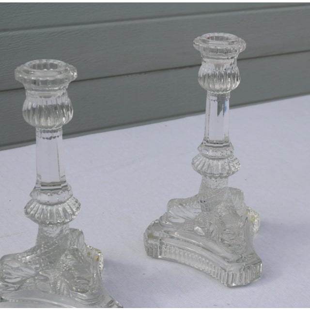 Tiffany & Co. Clear Crystal Candlesticks With Dolphin Motif-a Pair For Sale - Image 15 of 16