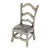 Vintage Italian Handmade Genuine Silver Chair Dollhouse Miniature From Tuscany, 1970s Solid 800 Silver Miniature Furniture and Decor For Sale