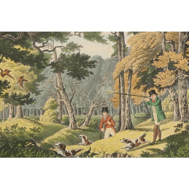 Late 19th Century Hand-Colored Etching After John Havell Jr. "Pheasant Shooting" For Sale - Image 4 of 7