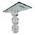 Lucite Helix Console Table With Custom Glass Top, Post Modern 1980s Handmade For Sale