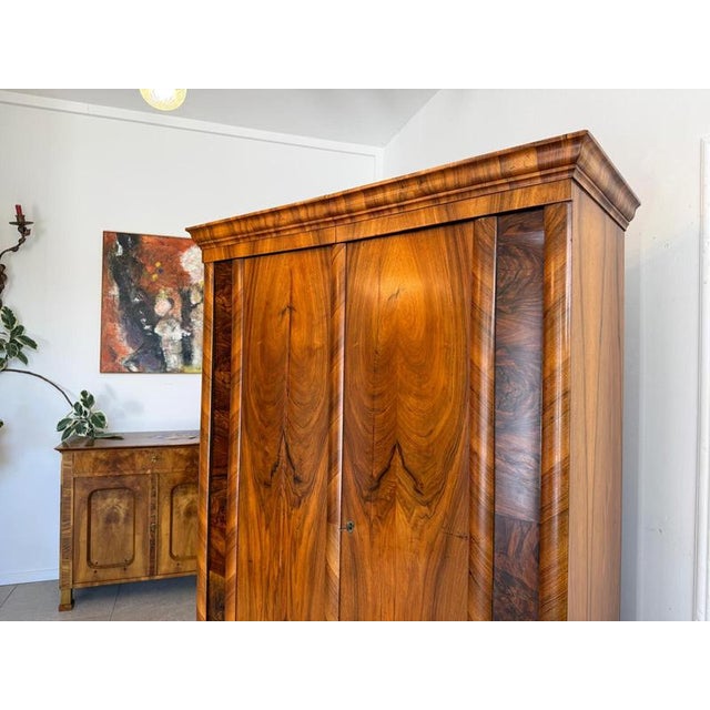 Biedermeier Hall Cupboard in Walnut Wood from Ifantik For Sale - Image 11 of 18