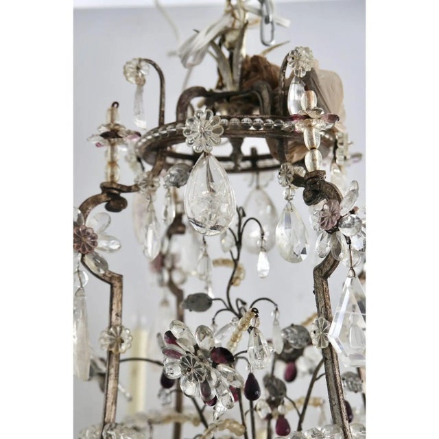 Transparent Maison Bagues Rock Crystal Chandelier For Sale - Image 8 of 15
