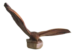 Unusual 1275 Year Old Wood From New Mexico Carved Into an Eagle Sculpture by Leo Moore