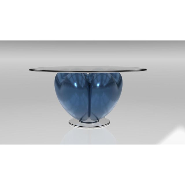 Elvia 3 Hearts Lunar Blue Dining Table from Eje-Design For Sale - Image 6 of 6