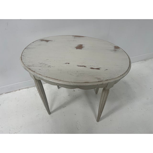 Art Deco Style Side Table in Patinated Beechwood, 1900s For Sale - Image 10 of 14