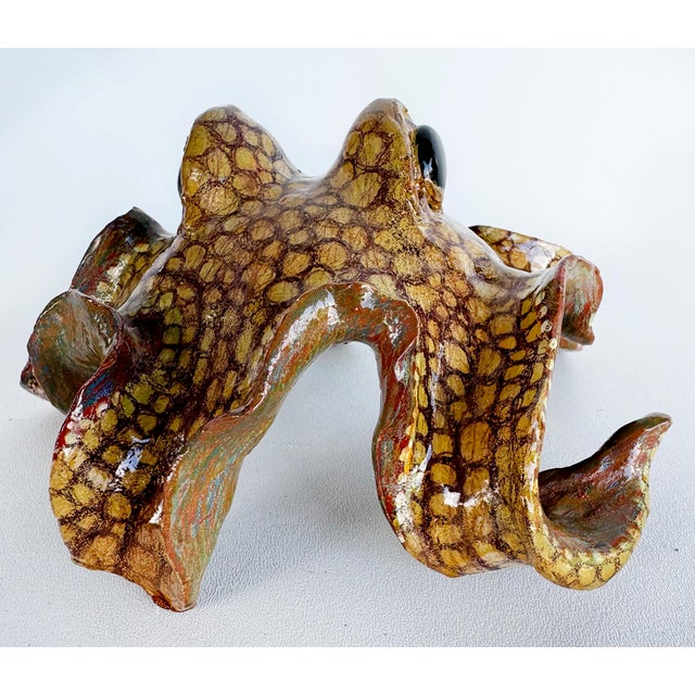 Vintage Artisan Ceramic Undulating Octopus Sculpture For Sale - Image 4 of 9