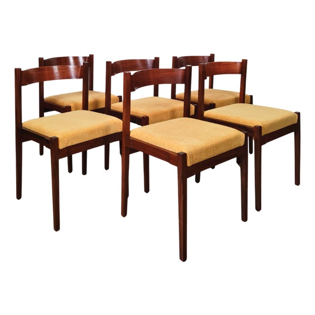 Rosewood Chairs by Giancarlo Frattini for Cassina, 1960s, Set of 6 For Sale