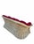 1980s Vintage Coastal Wicker Sofa With Channel-Tufted Cranberry Cushions For Sale - Image 5 of 10