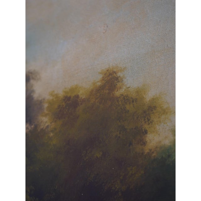 Henry T. Harvey Oil on Canvas Painting of Cottage Farmhouse - Signed For Sale - Image 9 of 13