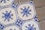 Antique 1920s Portuguese Ceramic Tiles With Stylized Art Deco Rosette Motif Set of 14 For Sale - Image 16 of 18