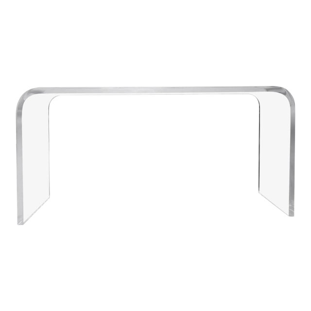 Early 21st Century Amparo Calderón Tápia Lucite Waterfall Console For Sale