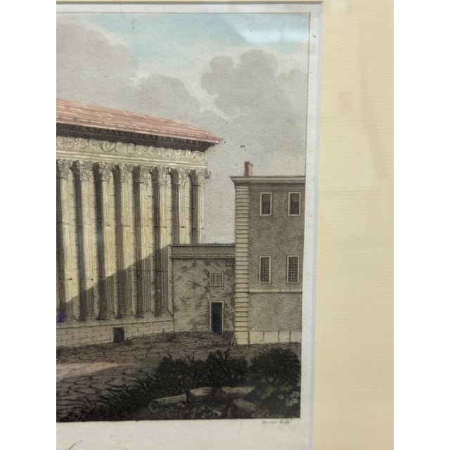 Classical Roman Cornelius Apostool Engraving of the Temple of Caius & Lucius Caesar For Sale - Image 3 of 10