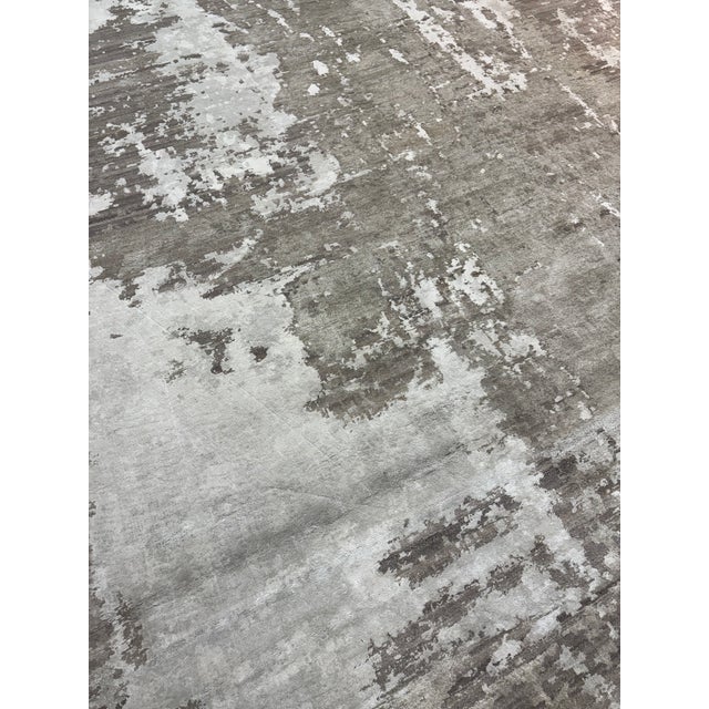Restoration Hardware Azore Silk Rug — 9’ X 12’ Hand-Knotted Silk, Linen & Wool | Luxe Density For Sale - Image 16 of 17