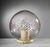 Clear Glass Table Lamp with Red Glass and Travertine Marble Base from La Murrina, 1970s, in Very Good conditions. Designed...