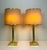 Mid-Century Modern Large Brass Table Lamps with Lampshades from Metalarte, Spain, 1960s, Set of 2 For Sale - Image 3 of 18